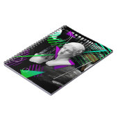 石コンテンポラリー膏頭像と美術コラージュ ノートブック (左側)