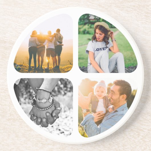 石コースターあなたの4枚の写真 コースター (正面)