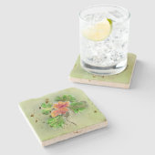 石コースターのトラバーチン ストーンコースター (横)