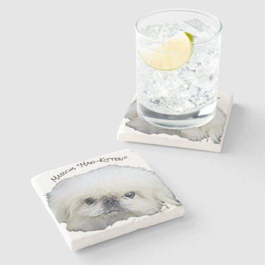 石コースターのマーカス「マンキッテン」 ストーンコースター (横)