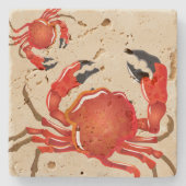 石コースターカニ ストーンコースター (正面)