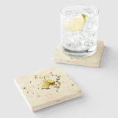 石コースタートラバーチン ストーンコースター (横)