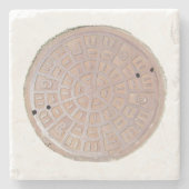 石コースター – アイアンマンホールカバー ストーンコースター (正面)