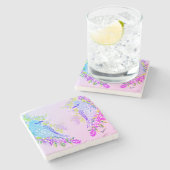 石コースター：カナリアの美しい ストーンコースター (横)