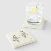 石コースター：ギリシャ像 ストーンコースター (横)