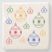 石コースター – クリスマスツリーオーナメント ストーンコースター (正面)