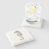 石コースター・シーホース ストーンコースター (横)