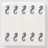 石コースター – シーホース（ネイビーブルー） ストーンコースター (正面)