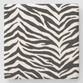 石コースター – ゼブラプリント ストーンコースター (正面)