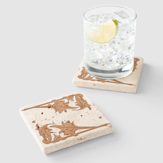 石コースター – リーフィブラケット ストーンコースター (横)