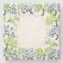 石コースター – ロマンチックな森 ストーンコースター