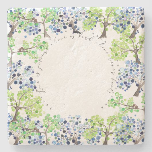 石コースター – ロマンチックな森 ストーンコースター (正面)