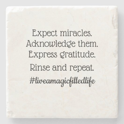 石コースター「奇跡を期待する」 ストーンコースター (正面)