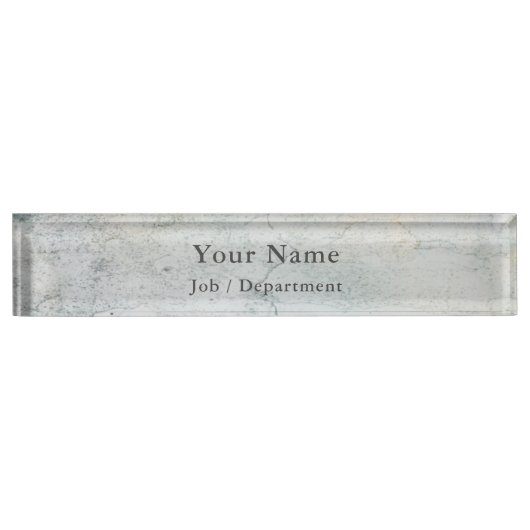 石セメント効果エグゼクティブデスクネームプレート デスクネームプレート (正面)