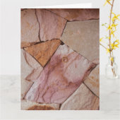 石デザイン包装紙 カード (黄色い花)