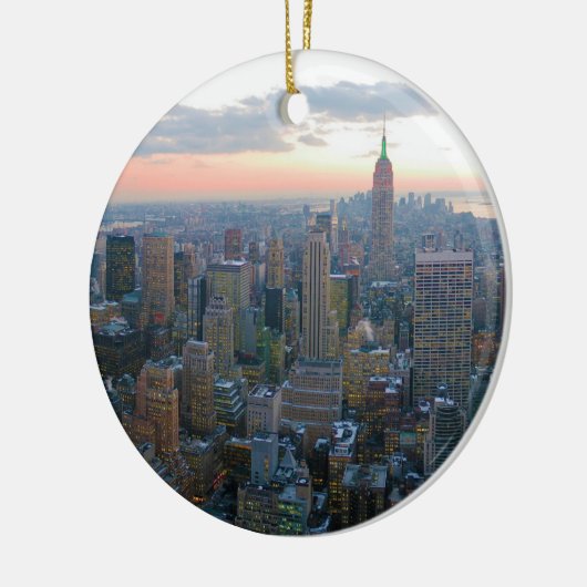 石ニューヨークシティの上から南に見ること セラミックオーナメント (左)