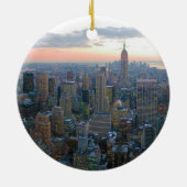 石ニューヨークシティの上から南に見ること セラミックオーナメント (裏面)