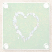 石ハートガラスコースター ガラスコースター (裏面)