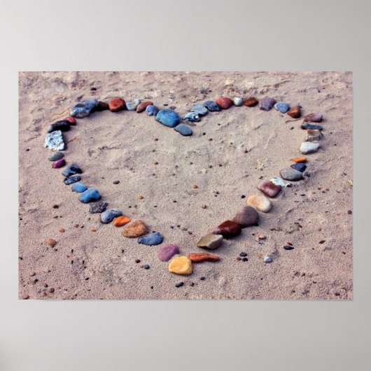 石ハート ポスター (正面)