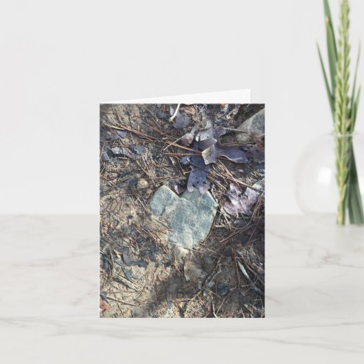 石ハートnotecard(愛は全のまわりにて) カード (正面)