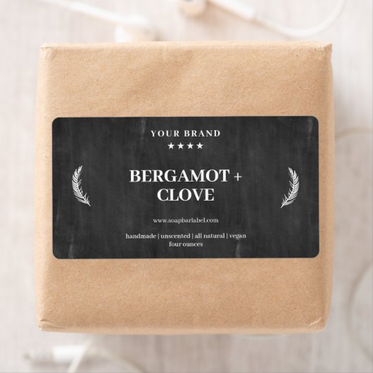 石パーソナライズされたけんラベル黒い黒板シール ラベル (インサイチュ)