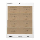 石パーソナライズされたけんラベルKraft背景シール ラベル (フルシート)