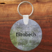 石パーソナライズされたグランジ壁テクスチャ キーホルダー (正面)