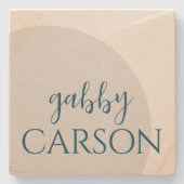 石パーソナライズされたコースター ストーンコースター (正面)