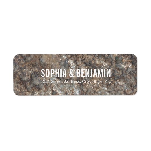 石パーソナライズされた型 ラベル (正面)