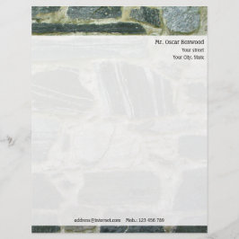 石パーソナライズされた壁(差出人住所付) レターヘッド