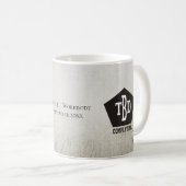 石フェイク人の年賀記念品 コーヒーマグカップ (正面右)