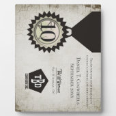 石フェイク器社員の周年記念品 フォトプラーク (正面)