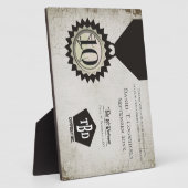 石フェイク器社員の周年記念品 フォトプラーク (側面)