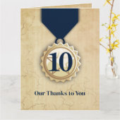 石フェイク石従業員の節目 カード (黄色い花)