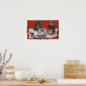 石メリーけん入りの聖降誕祭の子供 ポスター (キッチン)