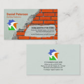 石メーソン煉瓦積み建築建築 名刺 (正面/裏面)