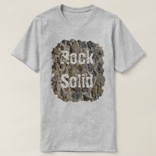 石ユーモアのある壁岩のメ無地のッセージ Tシャツ