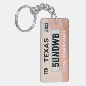 石ライセンスプレートキーチェーン キーホルダー (正面左)