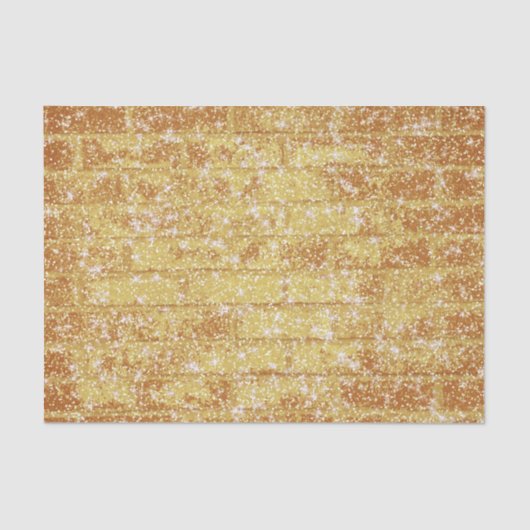 石レンガのテクスチャ金ゴールドグリッターの切り離し 薄葉紙 (正面)