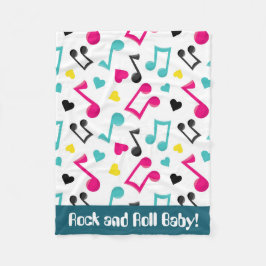 石ロール女の赤ちゃんのおもしろい毛布音楽 フリースブランケット