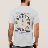 石休みなく- Dar著設計されていて Tシャツ (裏面)