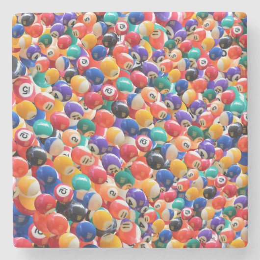 石伝統的のコースターの8ボール色 ストーンコースター (正面)