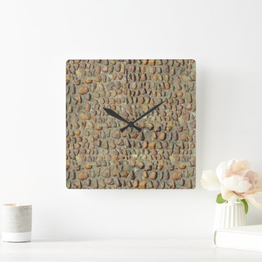 石像の大きな四角素晴らし壁の時計! スクエア壁時計 (ホーム)