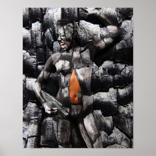 石化された木材のボディパイント ポスター (正面)