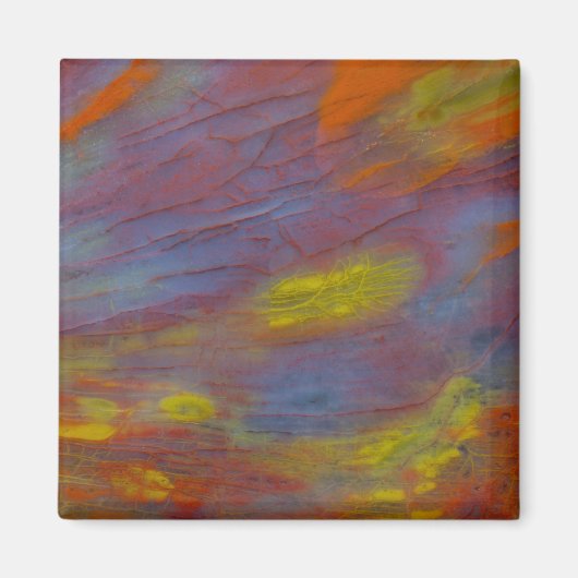 石化された木材クローズアップ マグネット (正面)