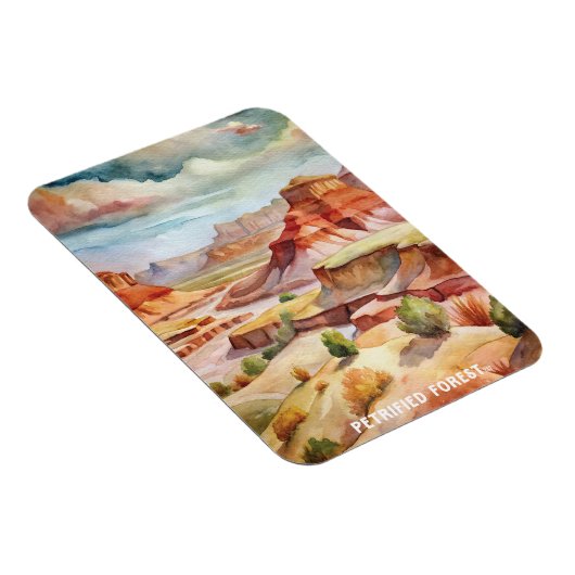 石化された森林国立公園の水の色絵画の マグネット (右側)