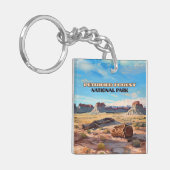 石化された森林国立公園アリゾナ砂漠 キーホルダー (正面左)