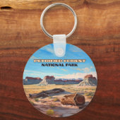 石化された森林国立公園アリゾナ砂漠 キーホルダー (裏面)