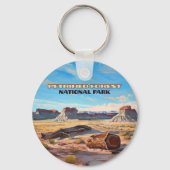 石化された森林国立公園アリゾナ砂漠 キーホルダー (裏面)