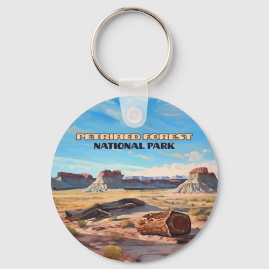 石化された森林国立公園アリゾナ砂漠 キーホルダー (裏面)
